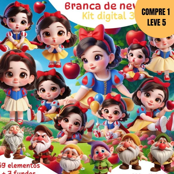 Arquivo Digital Branca de Neve Baby Kit Digital -4835