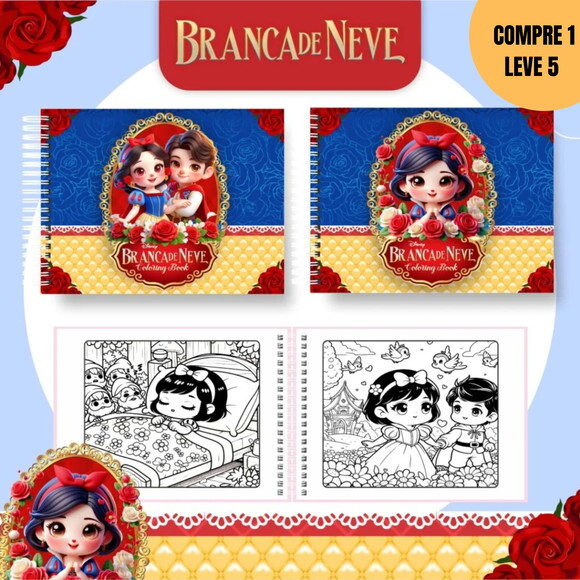 Arquivo Digital Branca de Neve Livros de Colorir -3376