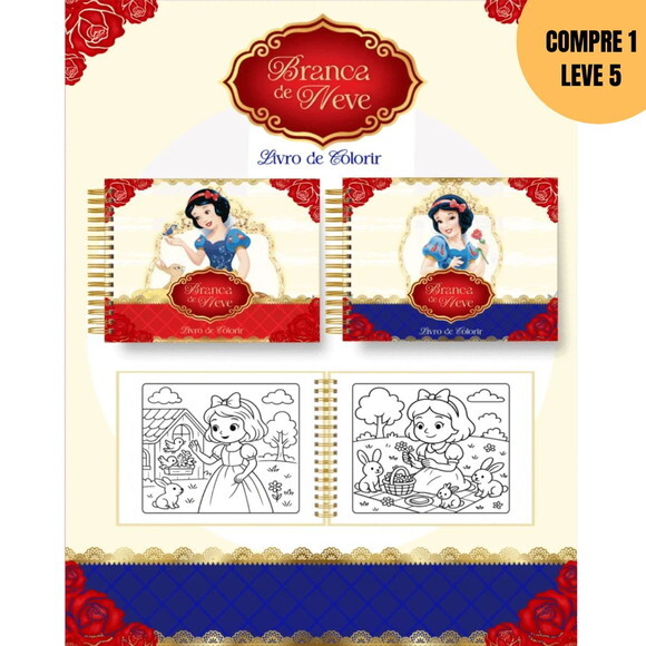 Arquivo Digital Branca de Neve Livros de Colorir -4146