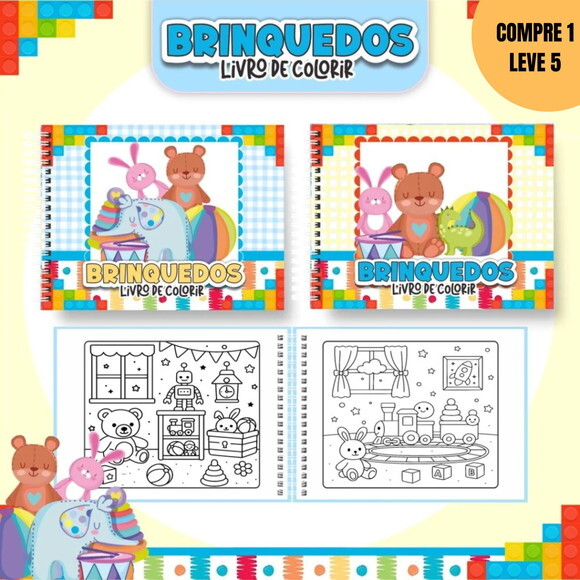 Arquivo Digital Brinquedos Livros de Colorir -3686