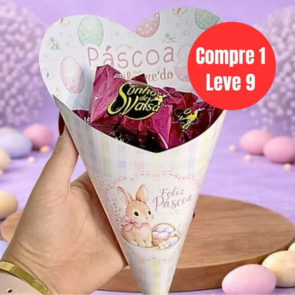 Arquivo Digital Buquê Cone para Páscoa -6750
