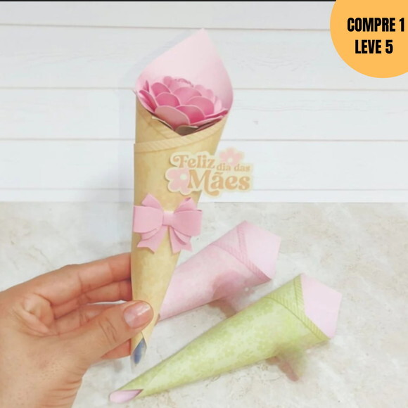 Arquivo Digital Buquê de Caneta Flor Dia das Mães -3106