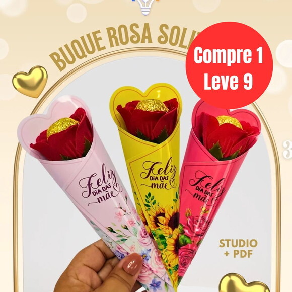 Arquivo Digital Buquê Rosa Solitária Dia das Mães -6868