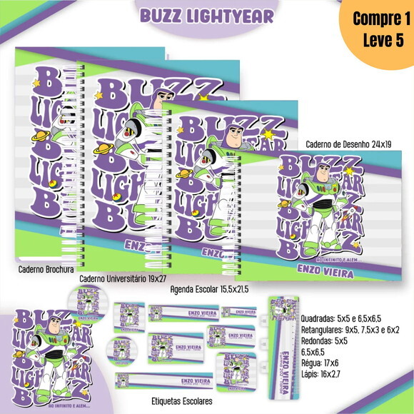 Arquivo Digital Buzz Lightyear Kit Escolar 2025 -1017