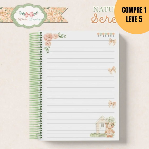 Arquivo Digital Caderno A5 Natureza Serena -6309