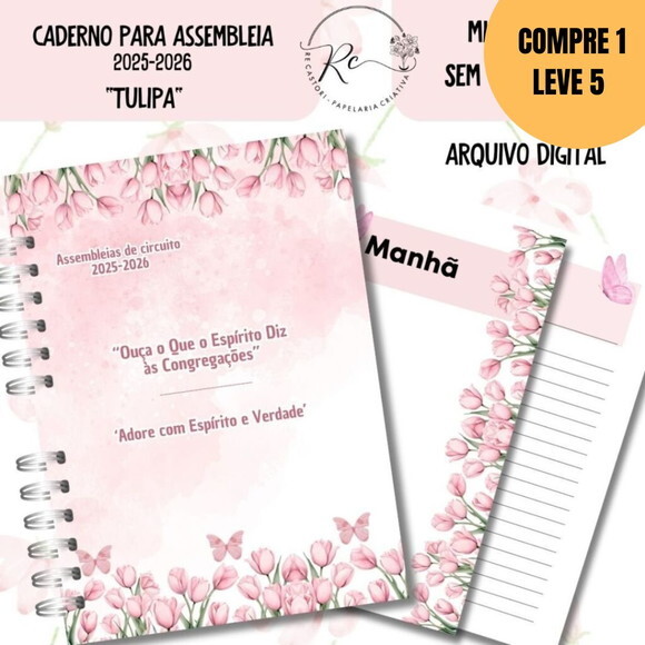 Arquivo Digital Caderno Assembleia Floral Rosa -5292