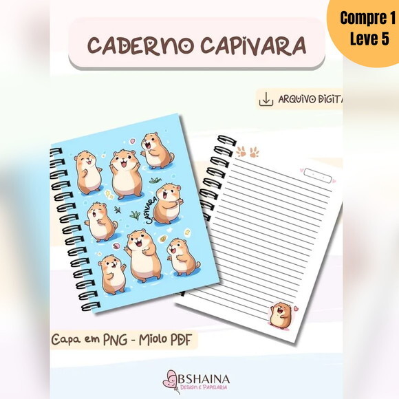 Arquivo Digital Caderno Capivara A5 -1315