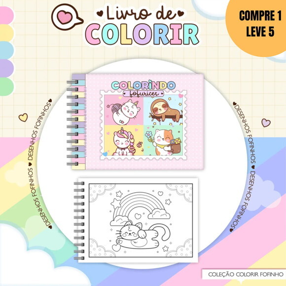 Arquivo Digital Caderno de Colorir Fofinho -2917