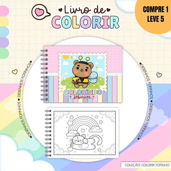Arquivo Digital Caderno de Colorir Fofinho -2917