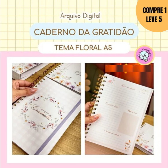 Arquivo Digital Caderno de Gratidão Floral -3037
