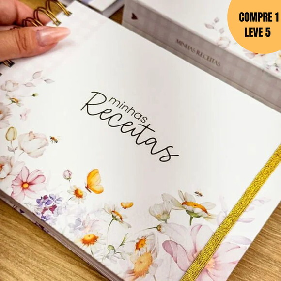 Arquivo Digital Caderno de Receitas Floral -3039