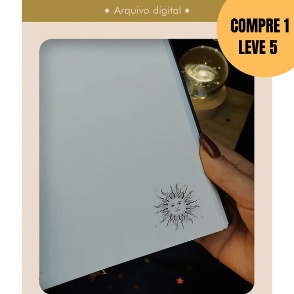 Arquivo Digital Caderno e Bloquinho Costura Astros -5465