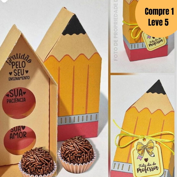 Arquivo Digital Caixa Lápis Brigadeiro Professores -5105