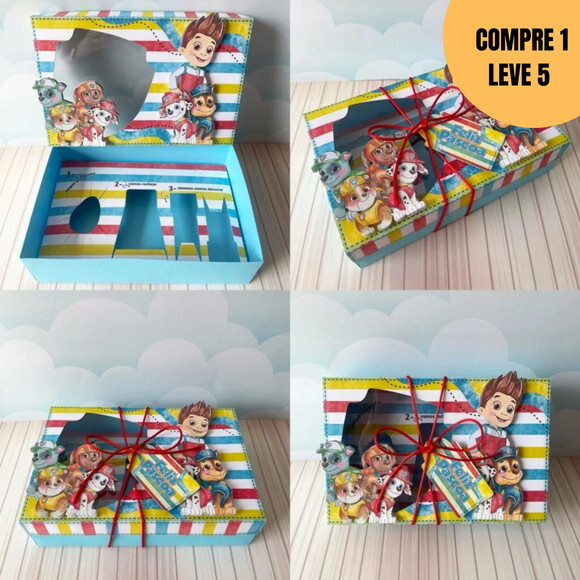 Arquivo Digital Caixa Mini Confeiteiro Patrulha Canina -2459