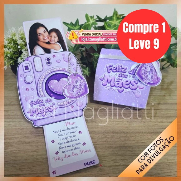 Arquivo Digital Caixas Câmera com Porta Kit Kat Mães -6984