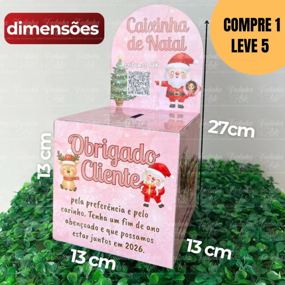 Arquivo Digital Caixinha de Natal Quadrada -5553