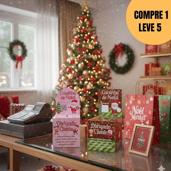 Arquivo Digital Caixinha de Natal Quadrada -5553
