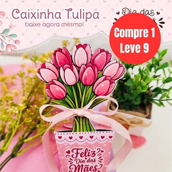Arquivo Digital Caixinha Tulipa Dia das Mães -6764