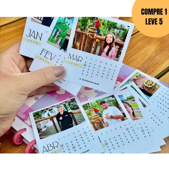 Arquivo Digital Calendário 2026 para Ímã 3 Modelos -5874