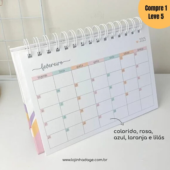 Arquivo Digital Calendários de Mesa 2025 Coleção Clean -658