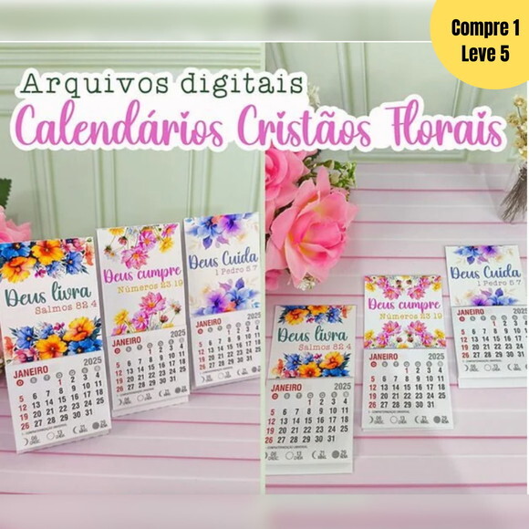 Arquivo Digital Calendários Cristãos Florais 2025 -399