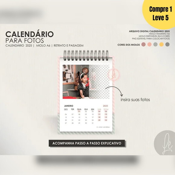 Arquivo Digital Calendários para Fotos 2025 -409