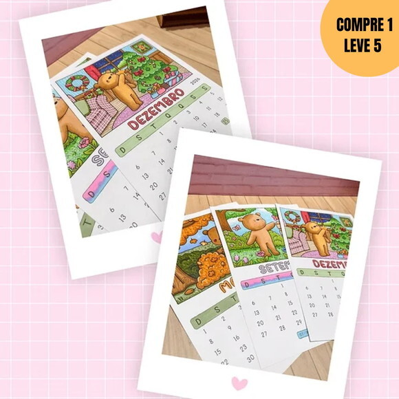 Arquivo Digital Calendários para Colorir 2026 -4298