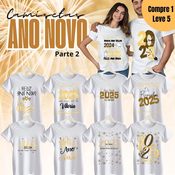Arquivo Digital Camiseta de Ano Novo 2025 -802