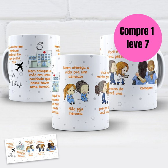 Arquivo Digital Caneca Greys Anatomy Aviãozinho -6553