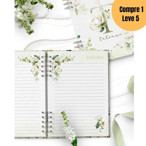 Arquivo Digital Capas Alfabeto a a Z Rosas Brancas -5110