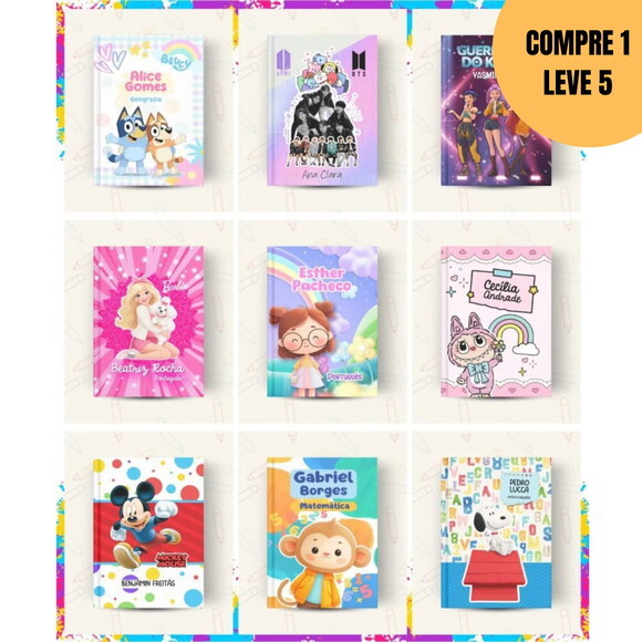 Arquivo Digital Capas de Caderno 2026 Volta às Aulas -6269