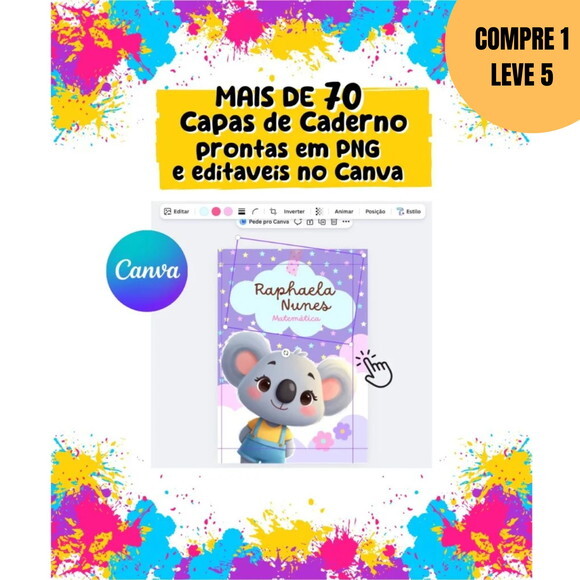 Arquivo Digital Capas de Caderno 2026 Volta às Aulas -6269