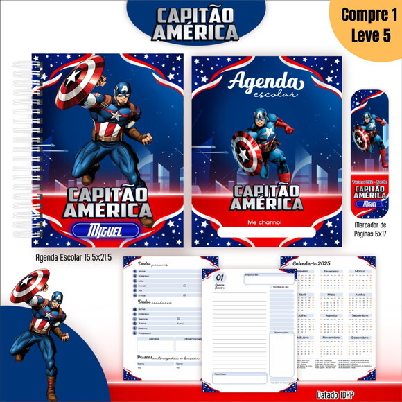Arquivo Digital Capitão América Kit Escolar 2025 -807
