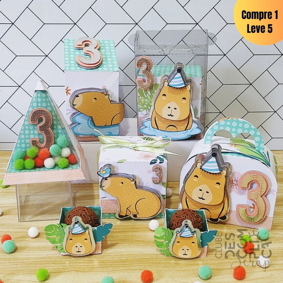 Arquivo Digital Capivara Kit Festa Pronta -296