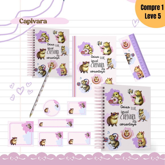 Arquivo Digital Capivara Kit Escolar 2025 -1267
