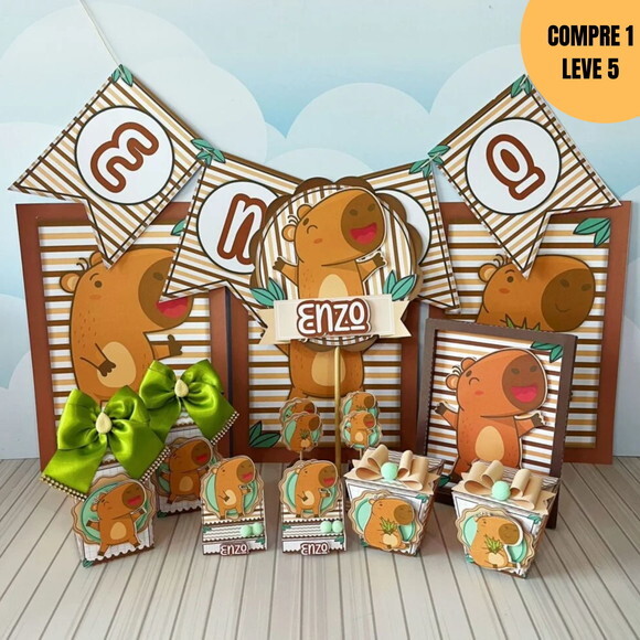 Arquivo Digital Capivara Kit Festa Pronta -3809