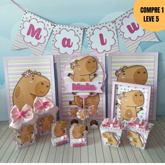 Arquivo Digital Capivara Kit Festa Pronta -3349