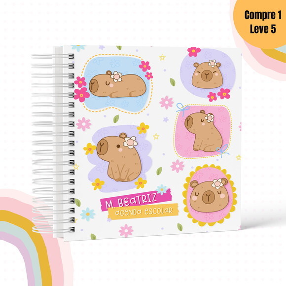 Arquivo Digital Capivara Menina Kit Escolar 2025 -766