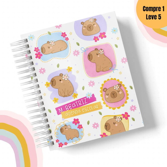 Arquivo Digital Capivara Menina Kit Escolar 2025 -766