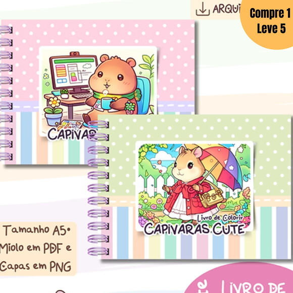 Arquivo Digital Capivara Livro de Colorir -1238