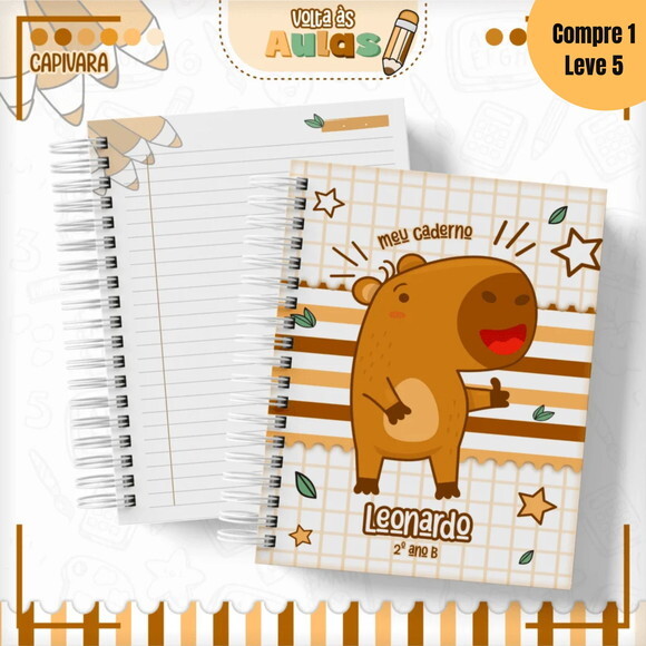 Arquivo Digital Capivara Menino Kit Escolar 2025 -783
