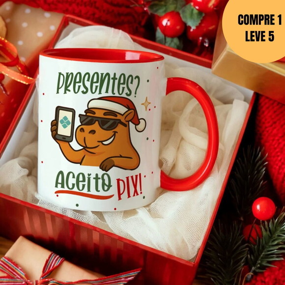 Arquivo Digital Capivara Natalina Artes Caneca -5878
