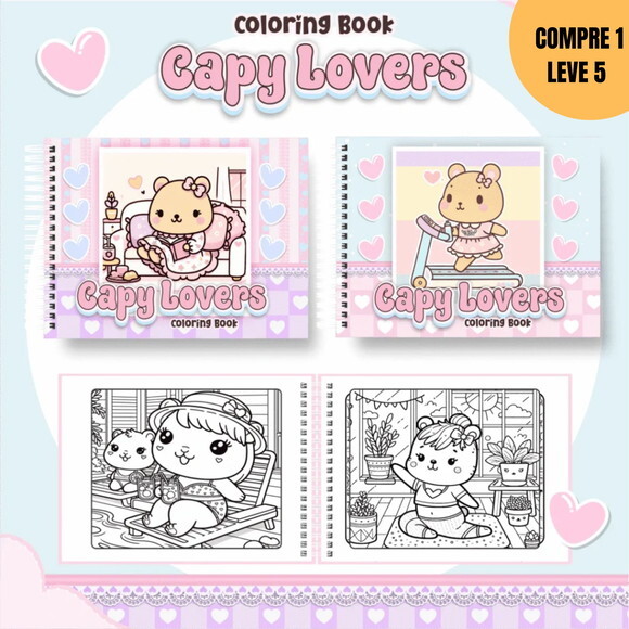 Arquivo Digital Capy Lovers Livros de Colorir -3120