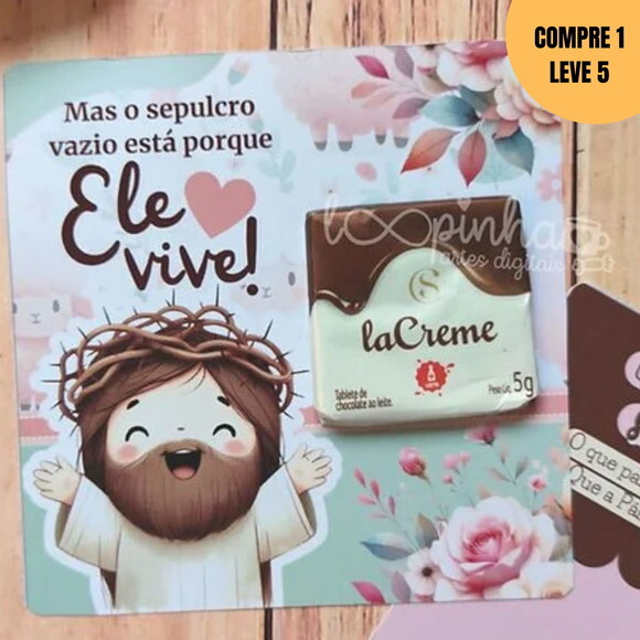 Arquivo Digital Card Doces e Blister Páscoa Cristã -2758
