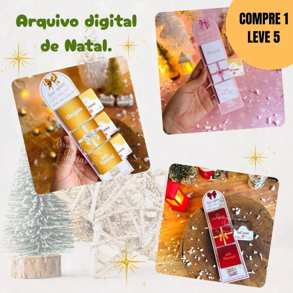 Arquivo Digital Cards para Chocolate Natal -5698