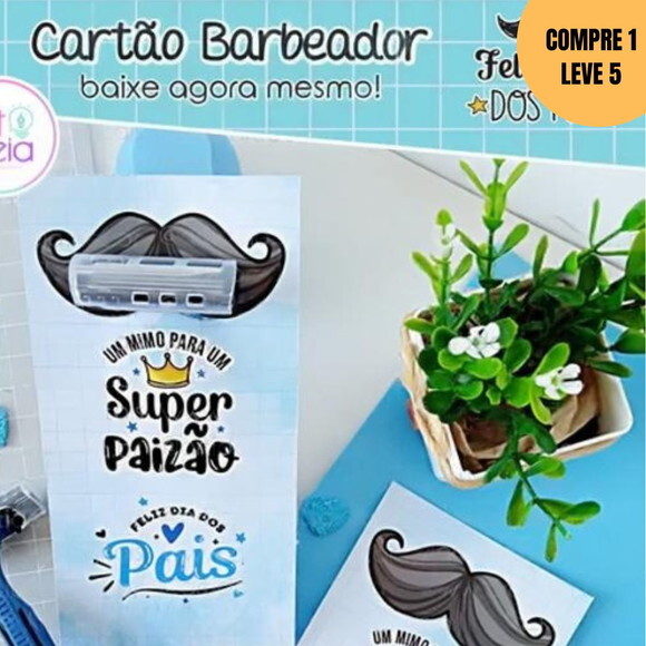 Arquivo Digital Cartão Barbeador Dia dos Pais -4392