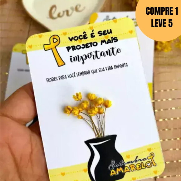 Arquivo Digital Cartão com Flores Setembro Amarelo -4942