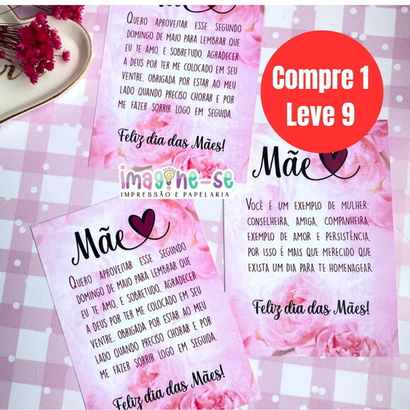 Arquivo Digital Cartão Frase para Presente Mães 2026 -6834