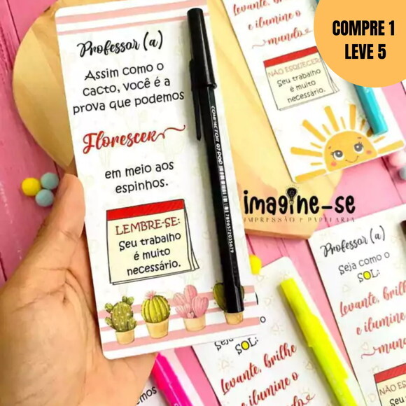 Arquivo Digital Cartão para Caneta Professor -1748