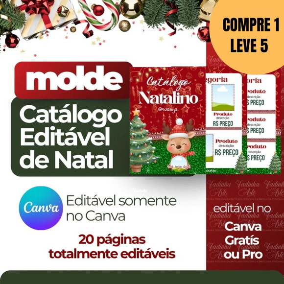 Arquivo Digital Catálogo Natalino 2025 Editável Canva -5603
